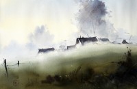Ilya Ibryaev, Untitled, 14 x 21 Inch, Watercolour on Paper, Landscape Painting, AC-ILY-001